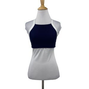Lorna Jane Sports Bra Womens S Small Crossback Triangle Unpadded High Neck